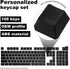 MECCANIXITY 108 Keys Pudding Keycaps Set OEM Profile 60 Percent ABS for Mechanical Keyboard Layout, Black Double Shot...
