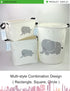 LANGYASHAN Square Storage Baskets Waterproof Canvas Children Laundry Nursery Hamper for Shelves Gift Baskets Toy Organizer Room Decor (Elephant)...