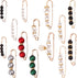 14 Pieces Pearl Scarf Brooch Pin Assorted Muslim Scarf Hijab Clips Small Brooch Set Metal Clips for Headscarf Shawl Muslim Women Scarves Hijab Saf...