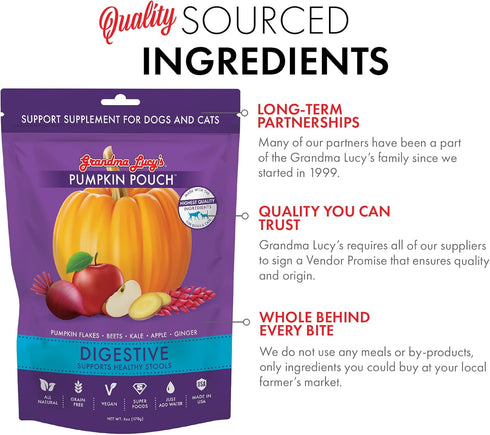 grandma lucy's Pumpkin Pouch Digestive 6oz,Purple...