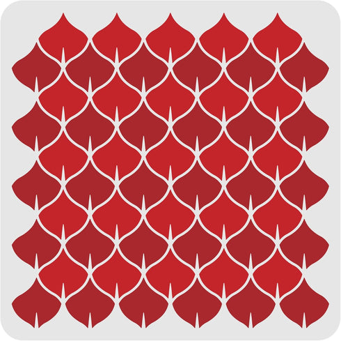 FINGERINSPIRE Fish Scale Stencil Dragon Scales Tiles Stencil Templete 11.8x11.8 inch Plastic Mermaid Scale Pattern Stencils Reusable Scale Stencil...