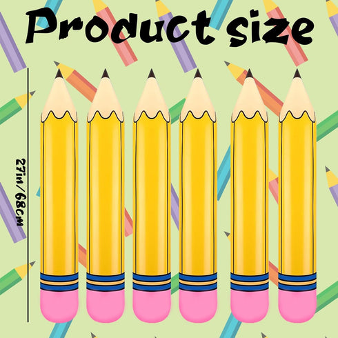 27 Inch Giant Large Inflatable Pencil Back to School Graduation Decor Hanging Inflatable Pencil Classroom Decoration for Back to School Classroom ...