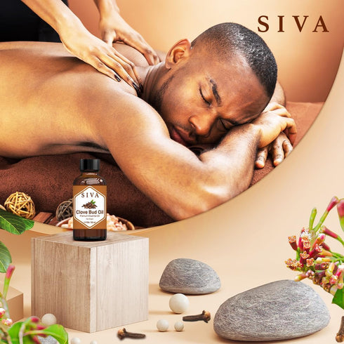 Siva Clove Bud Essential Oil - 1 Fl Oz – Natural Clove Bud Oil - for Diffuser, Face, Skin Care, Aromatherapy, Hair Care, Scalp and Body Massage - ...