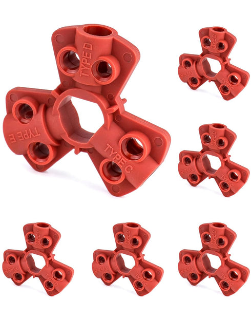 QWORK Pneumatic Quick-Disconnect Lockout, Pack of 6 - Suitable for 1/4", 3/8", 1/2" Male Connectors...