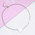 Punk Heart Choker Necklace Silver Paperclip Chain Necklace Minimalist Love Heart Necklace Chain Short Chunky Thick Chain Necklace Unbalanced Neckl...