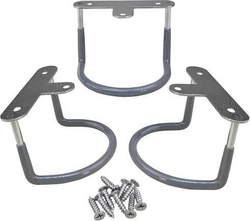 Skywin Rubberized Under Desk Laptop Mount - 3 Racks in 1 Set to Hold Under Desk Laptop Holder Organizer Rack with Screws (Laptop Not Included)...