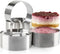 Uncle Jack Professional Stainless Steel Food Tower Presentation Cooking Rings with Food Press-Round Forms(Set of 2)...