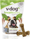 V-dog Dog Treats - Vegan Breathbone Teeth Cleaning Dental Dog Bones - Fresh Breath - 8 Ounces - All Natural - Made in USA - 6 Bones - 4" Long - Ea...