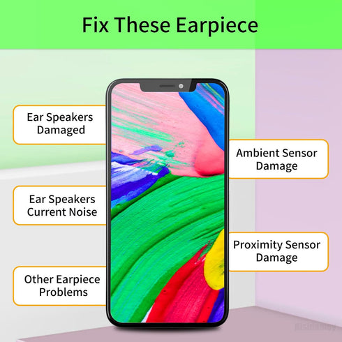 Earpiece Speaker Replacement for iPhone Xs MAX Repair XSMAX Earspeaker Front Ear Piece with Ambient Light Sensor Fix Proximity Sensor Flex Cable A...