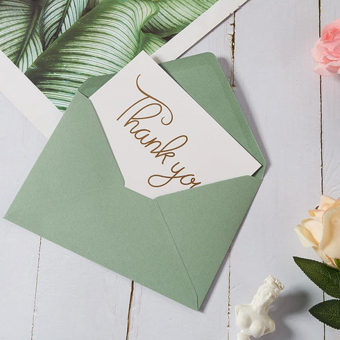 50 Pieces Sage-Green A6 Envelopes Greeting Card Envelopes 6 1/2 x 4 3/4 Inches for 4 x 6 Wedding Invitation Cards, Greeting Cards, Birthday Party ...