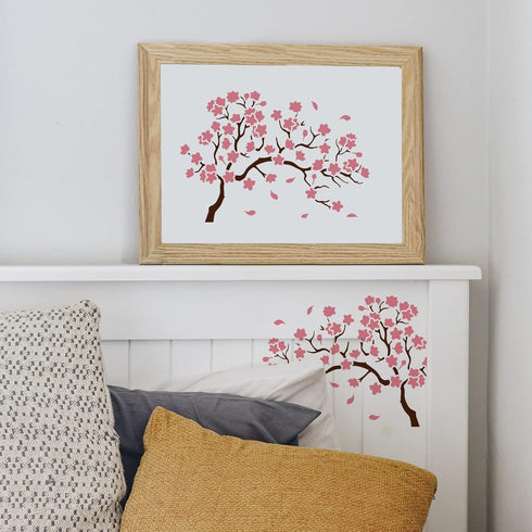 FINGERINSPIRE Cherry Blossom Tree Stencil 11.7x8.3 inch Flower Cherry Painting Stencils Plastic Reusable Tree Branches Cherry Floral Stencils Draw...