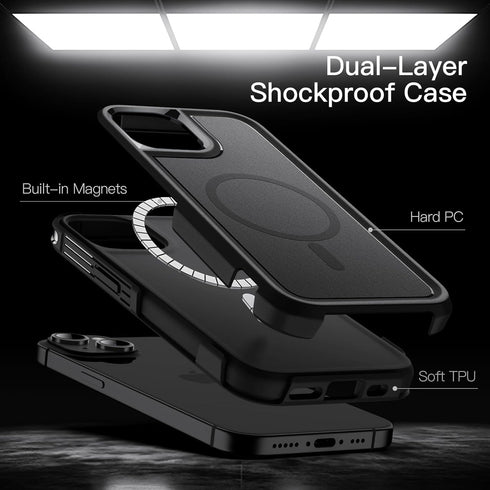 JETech Case for iPhone 14 Plus 6.7-Inch Compatible with MagSafe, Heavy Duty Dual-Layer Rugged Protection, Shockproof Protective Tough Phone Magnet...