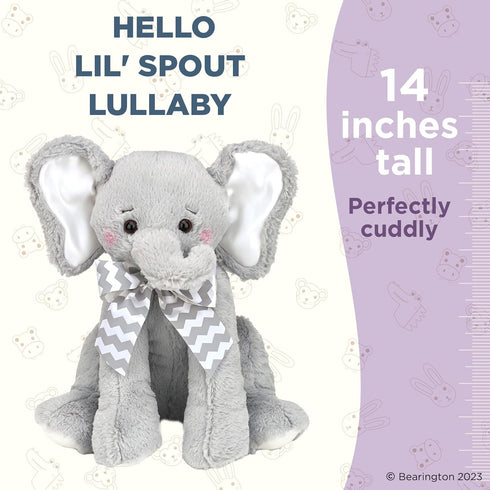 Bearington Baby Lil' Spout Lullaby Animated Musical Plush Stuffed Animal Gray Elephant 13"...