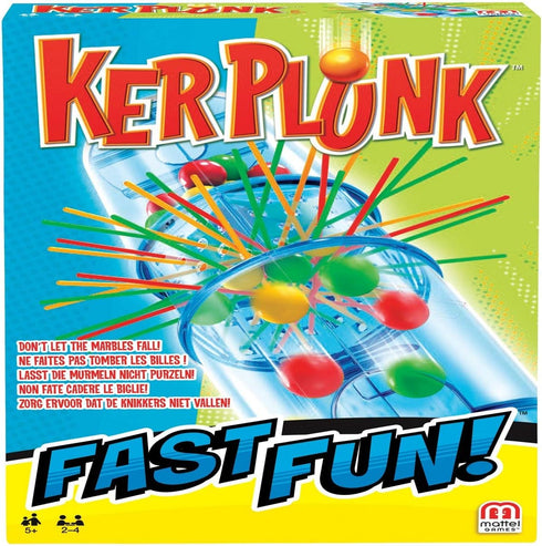 Mattel Games Fast Fun Blokus/Kerplunk, Two Player Game, Playing Time Approx. 15 minutes, Age 5+...