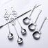 Music Note Spoons and Guitar Spoons Set 6-Pack Creative Cute Teaspoons 18/10 Stainless Steel Staff Musical Notation Shaped Coffee Spoons by IRONX ...