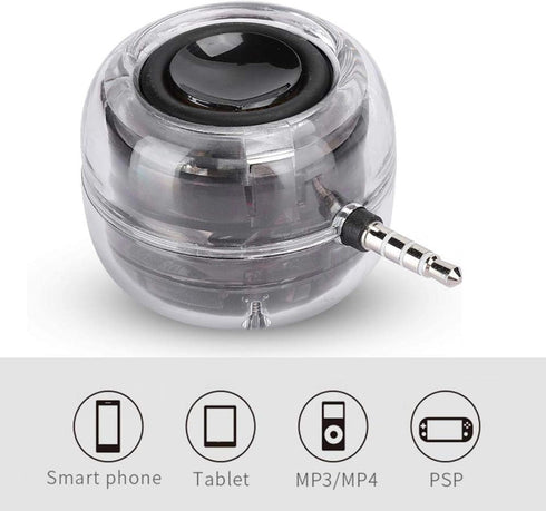 Speaker Portable Mini Speaker with 3.5mm Plug Handsfree Speakers Audio Player for Phone Computer...