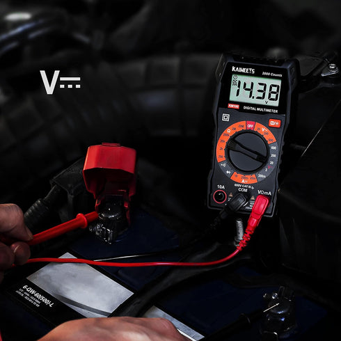 KAIWEETS Digital Multimeter with Case, DC AC Voltmeter, Ohm Volt Amp Test Meter and Continuity Test Diode Voltage Tester for Household Outlet, Aut...
