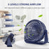 FARADAY USB Desk Fans 5 Inches Portable Table Fans 360° Head Rotation Small Personal Desktop Fan for Home Office, 3 Speeds, Navy Blue...