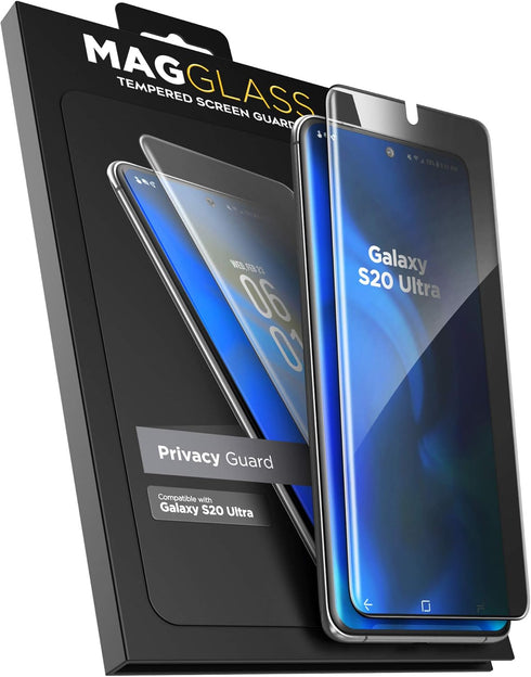 magglass Galaxy S20 Ultra Privacy Screen Protector - Anti Spy Fingerprint Resistant Tempered Glass Guard for Samsung S20 Ultra 6.9 (NOT compatible...