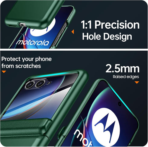for Motorola Razr Plus Case, Built-in Screen Protector & Magnetic Hinge Protection & Ultra Thin Matte PC Shockproof Phone Cover Smartphone Case fo...