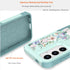 for Samsung Galaxy S24 5G Case with Screen Protector + Camera Lens Protector: Cute Flower Floral Design for Girls Women Slim TPU Bumper Silicone C...