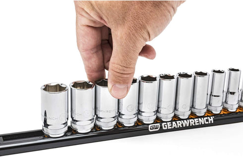 GEARWRENCH 1/4" Drive Magnetic Socket Rail Includes 14 Clips - 83126...