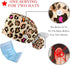2 Packs Leopard Unisex Scrub Caps Surgical Women with Button Adjustable Hats Surgical Caps for Women...