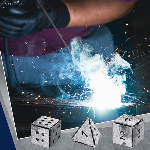 3 Pieces Dice Welding Kit Welding Coupons DIY Welding Equipment Mild Steel Triangle Plate for Beginners TIG MIG Gas Arc Stick Welding Training Pra...