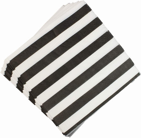 Disposable 2-ply Party Napkins, Striped Chevron Polka Dot paper beverage napkins for Birthday, Christmas or Anniversary Celebration, Cocktail Beve...