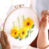 Mozzyyee 3 Sets Embroidery Starter Kit for Beginners Adults Include 3 Embroidery Clothes with Floral Pattern Instructions Hoops Floss Thread Fabri...