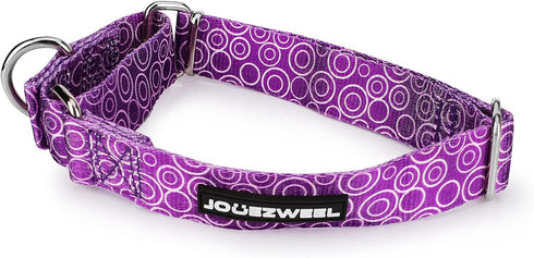 Stylish Camouflage Floral Printed Dog Collar - Adjustable Collar for Small and Medium Large Dogs (M, Purple)...