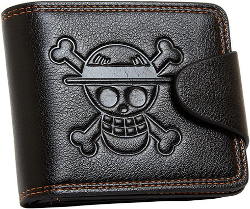 YJacuing OP Wallet - Straw Hat Pirates Jolly Roger Anime Stylish Bifold Wallet for Men (Faux Leather)...