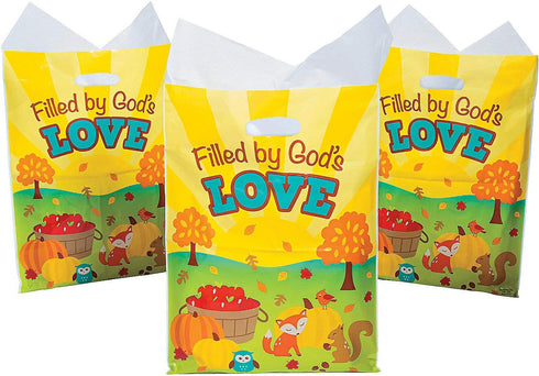 Fun Express - Fall Plastic Bag for Fall - Party Supplies - Bags - Plastic Bags - Fall - 50 Pieces...