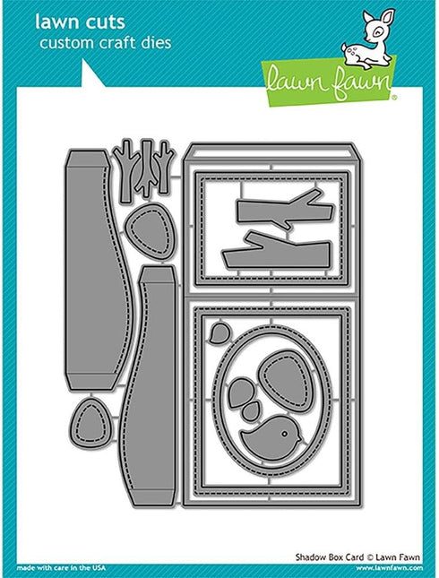 LAWN FAWN Lawn Cuts Custom Craft Die-Shadow Box Card, Multi-Colored...