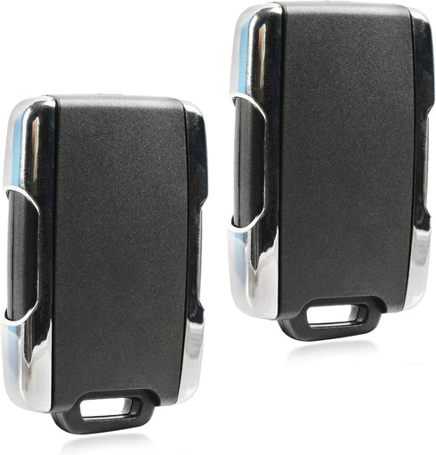 Chrome Key Fob Keyless Entry Remote Shell Case & Pad fits Chevy Silverado Colorado / GMC Sierra Canyon 2014 2015 2016 2017 (M3N-32337100), Set of ...