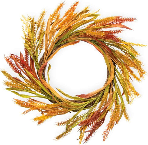 Boston International Decorative Fall Front Door/Wall Wreath, 20.5-Inches, Autumn Wheat...