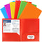 Plastic Folders with Pockets, 6 Color Heavy Duty Two Pocket Folder Business Card Holder for Office High School...