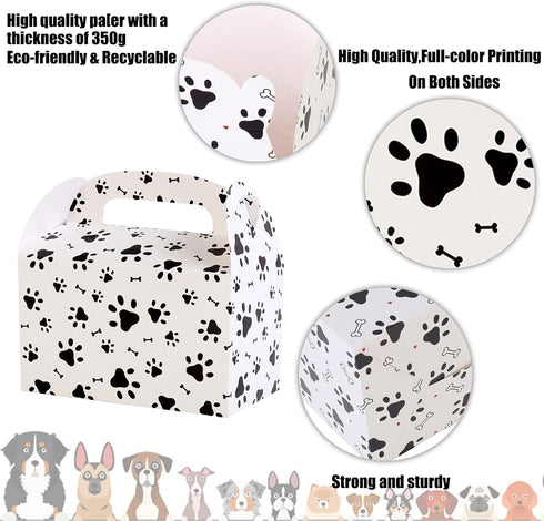 Puppy Dog Pet Gift Treat Boxes Paw Patrol Birthday Decorations 12 Pack Dog Party Favor Boxes for Kids Birthday Party Baby Shower Decorations...