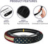 Vintage American Flag Steering Wheel Covers Universal Fit 15 Inches Neoprene Anti-Slip Car Wheel Protector for Women Girls...