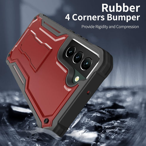 ExoGuard for Samsung Galaxy S22 Plus Case, Rubber Shockproof Heavy Duty Case with Screen Protector for Samsung S22 Plus Phone, Built-in Kickstand ...