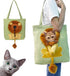 Lion-Shaped Show Head Pet Canvas Shaped Shoulder Bag?Pet Out Bag, Outcrop, Pet Out Shoulder Bag. (Light green-Large)...