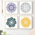 4 Pcs Extra Large Pattern Mandala Stencils Reusable Mandala Dot Painting Templates DIY Floral Spray Paint Stencil Drawing Craft Stencil for Wood W...