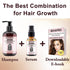 Rosemary Oil Hair Growth Serum w/Hair Growth Shampoo,Biotin Castor Oil Argan Oil Hair Growth Products for Thinning Hair & Hair Loss,Womens Gifts f...