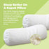 Bean Products Kapok Neck Roll Pillow for Sleeping – Hypoallergenic and Breathable Organic Cotton Fabric Neck Pillow – Soft and Supportive Pillow f...