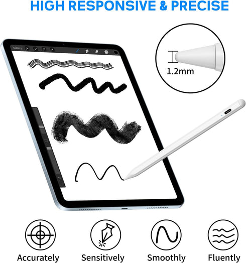 Stylus Pens for Touch Screens, NTHJOYS Active Stylus Pen for iOS/Android with Magnetic Design Fine Point Stylist Pencil Compatible with Apple iPad...