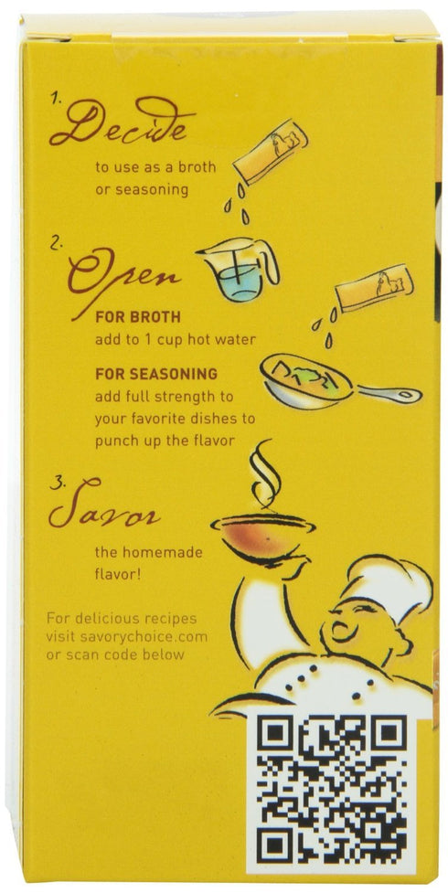 Savory Choice Liquid Chicken and Beef Broth Concentrates, Set of 2 Boxes...
