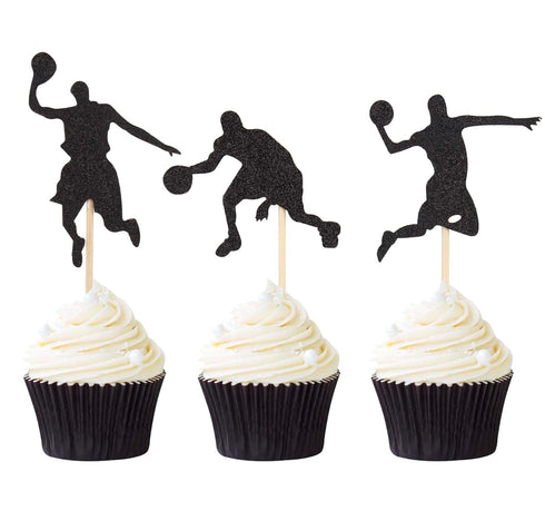 24PCS Basketball Player Cupcake Toppers NBA Star Cake Toppers Sport Theme Party Decor Supplies...