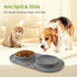 Dog Food Water Bowls for Puppy - Small Medium Dogs Feeder Bowl Mat No-Spill and Non-Skid Dog Dish Pet Feeding Station,Grey...