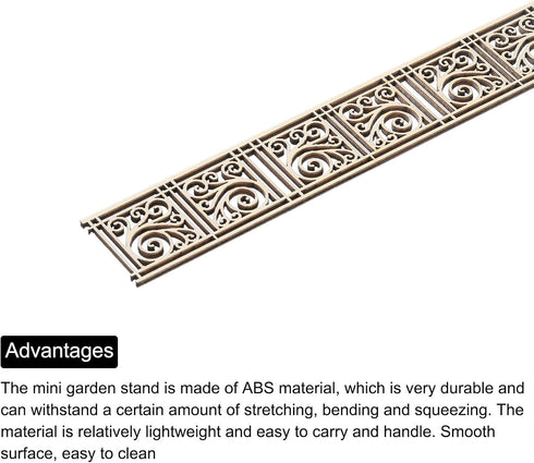 MECCANIXITY 2pcs 7.28 Inch Miniature Garden Fence, Mini Ornament Wood Picket Fence Decorative for Dollhouse Home DIY, 0.08" Wood Circle Style...