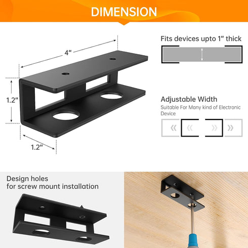 3 PCS Under Desk Laptop Mount with Anti-Scratch Felt Board,Under Desk Laptop Holder Tray,Durable Under Desk Shelf for Laptop/Keyboard Storage...